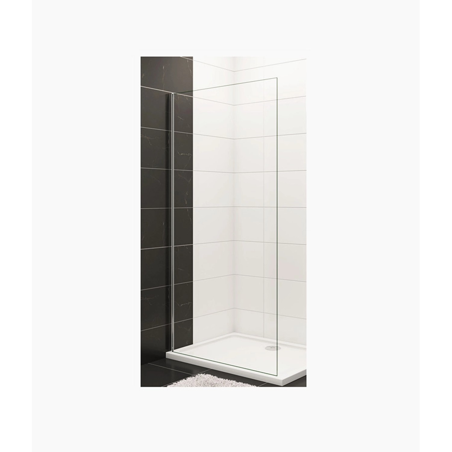 Duschparadies Walk In Duschabtrennung 100x200cm Duschwand 10mm Nano Glas Du günstig online kaufen