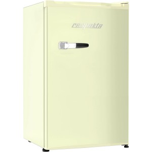 Respekta Kühlschrank Rico in Creme im Retro-Design. Kompakter Vintage-Kühlschrank.