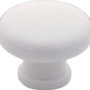 Weißer Möbelknopf 0385 aus Kunststoff für Schränke und Schubladen.