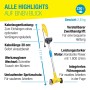 Gloria WeedBrush Elektro-Fugenbürste: Unkrautentfernung mit Drahtbürste und Führungsrad für Gartenwege.