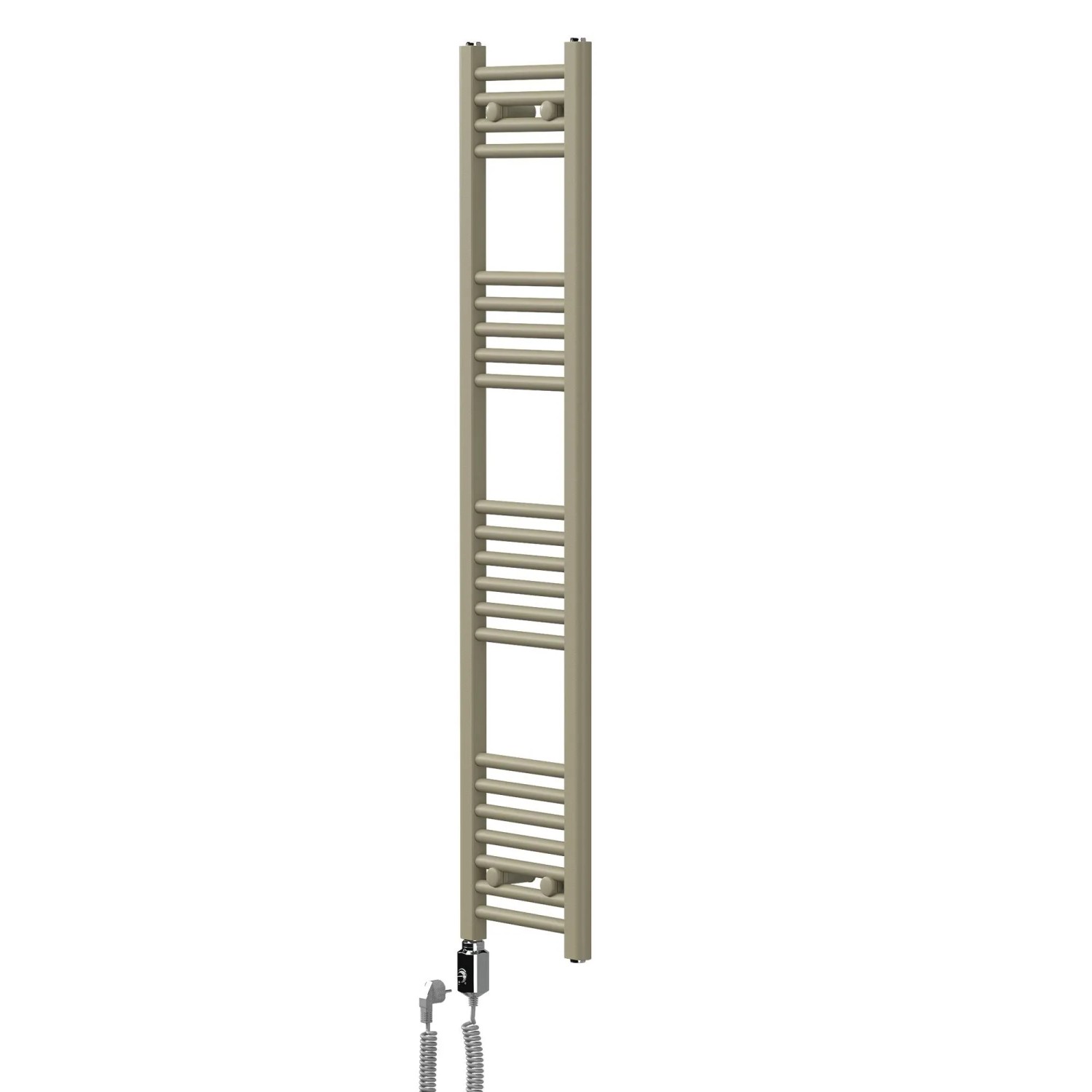 LuxeBath Handtuchheizkörper Elektrisch 300W 300 x 1400 mm Beige Badheizkörper Gerade mit Seitenanschluss