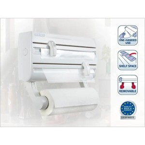 Leifheit Wandrollenhalter Parat F2 für Folie, Alufolie und Küchenpapier.