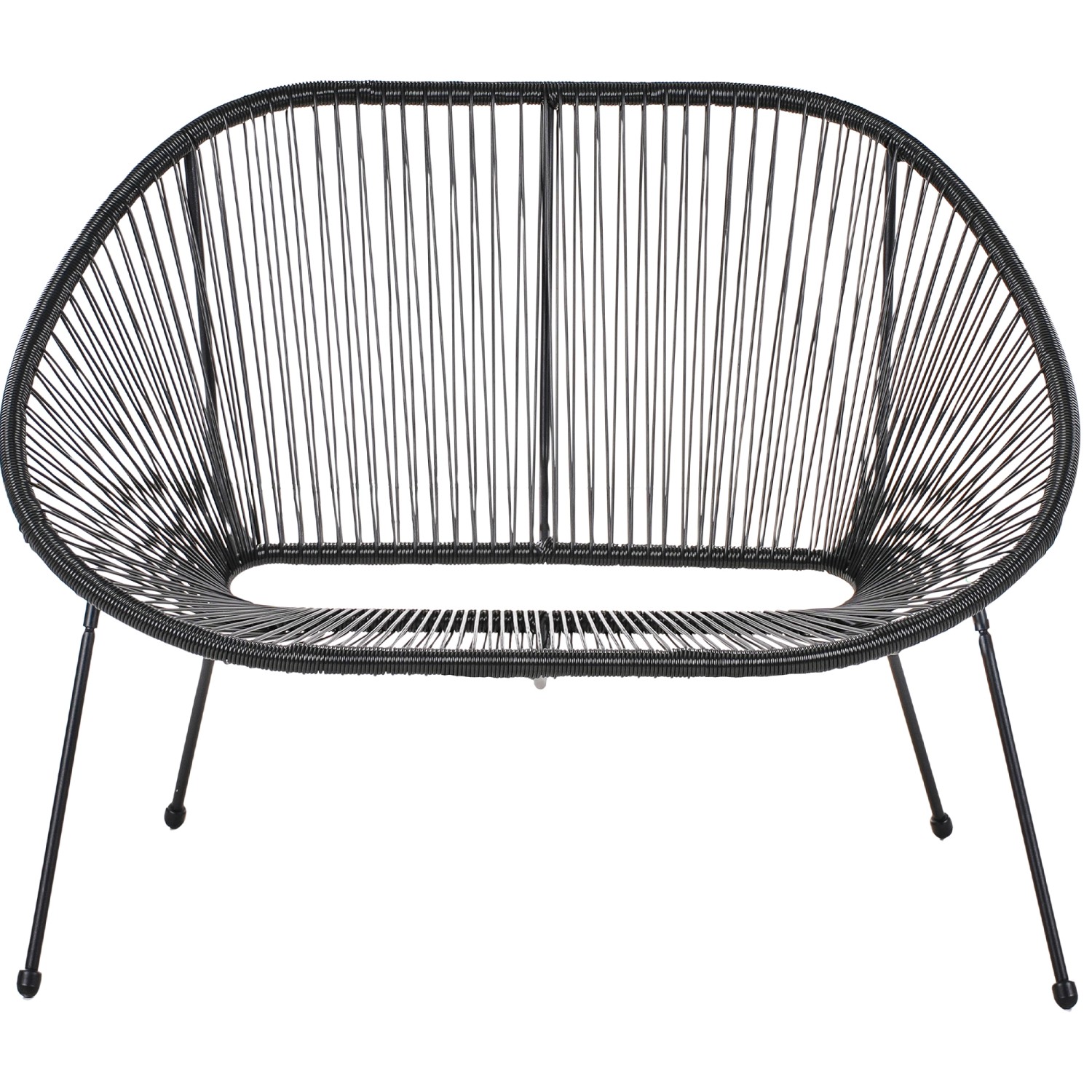 Beliani Gartenbank Schwarz 78x114x88 günstig online kaufen