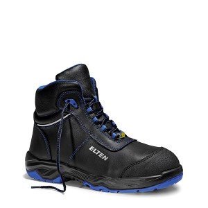 Elten Sicherheitsschnürstiefel Reaction Blue Mid ESD S3, Gr. 43, aus Leder, mit Stahlkappe.