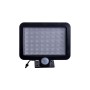 Schwarze LED Solar-Wandleuchte Pepe für Aussen, mit Bewegungsmelder, 13x15x5,5cm.