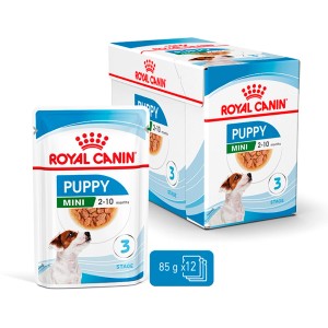 Royal Canin Mini Puppy Nassfutter für kleine Hunde, 12 x 85g Packung.