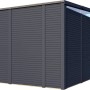 Anthrazitfarbenes Bertilo Gartenhaus Woodline Pent aus Holz (234x226cm).
