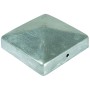 Feuerverzinkte T & J Pfostenabdeckung 9x9 cm mit Pyramide für Zaunbau & Sichtschutz.