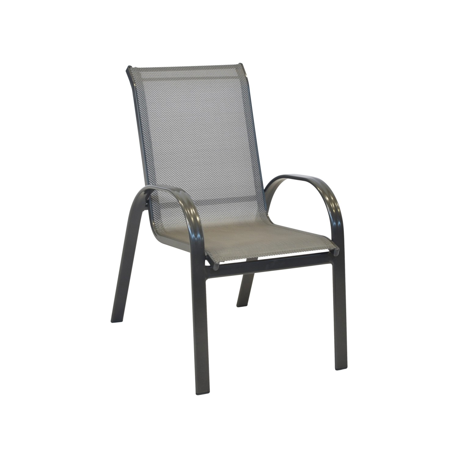 Merxx Amalfi Stapelsessel 2er-Set Graphit-Diamantbraun