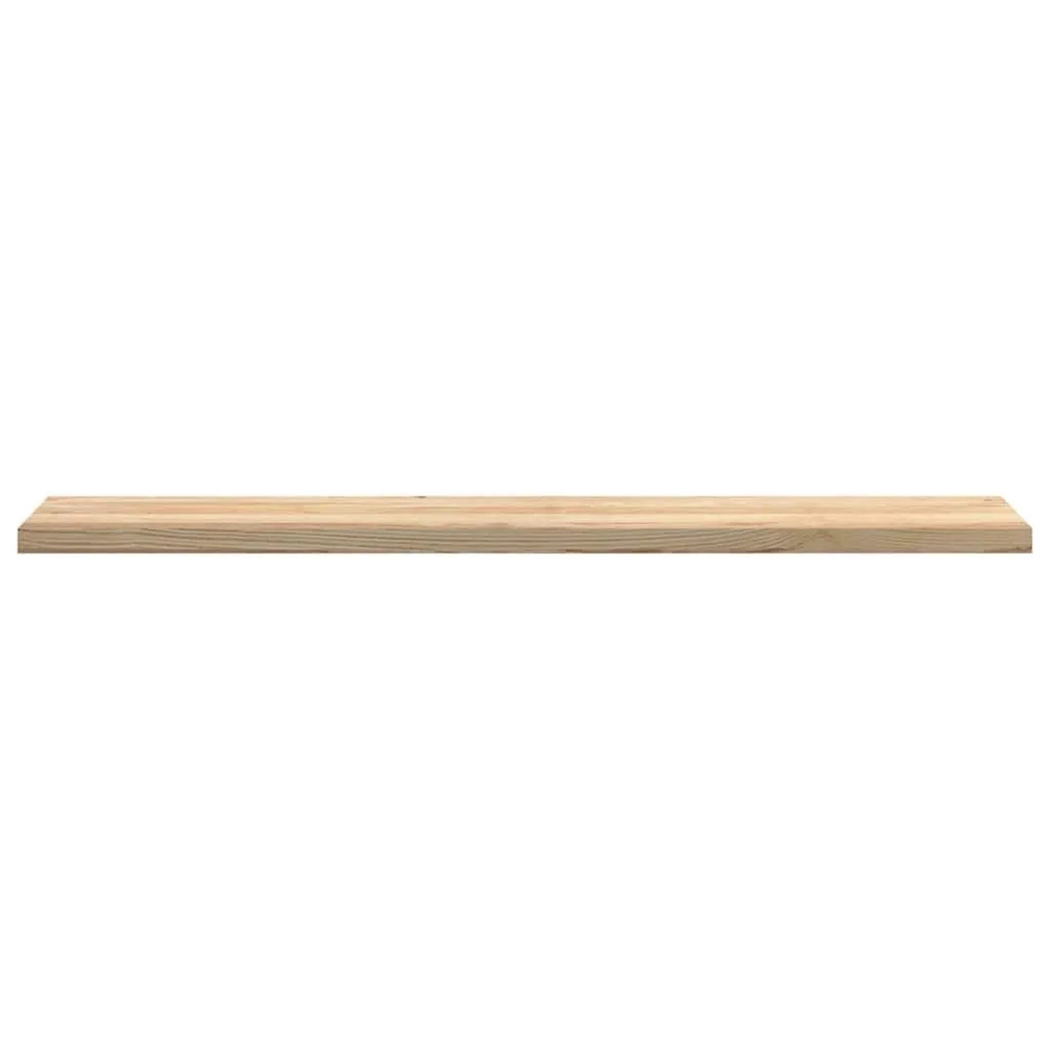 Unbehandelte Massivholz Fensterbank aus Eiche, 160x25x2 cm, mit natürlicher Holzmaserung auf weißem Hintergrund.