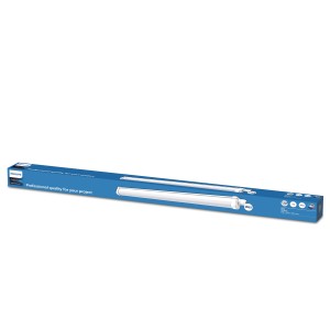 Verpackte Philips Feuchtraumleuchte Projectline, 60 cm, 17 W, ideal für Industrie und Feuchträume.