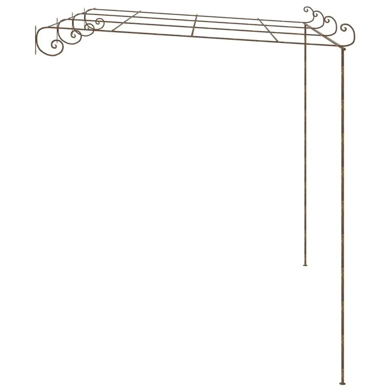 DELUKE Pergola Aus Eisen RITTO 4x3x2,5m Antik-Braun Rankhilfe Pergola Aus Metall Bausatz Freistehend Sonnenschutz Gartendeko Gartenpergola_3