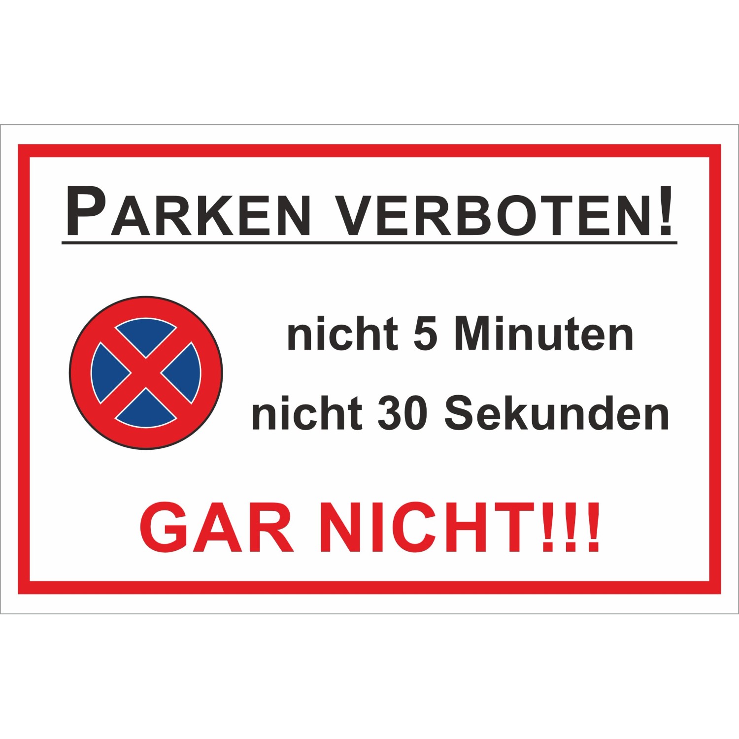 Warn- und Hinweissschild Parken Verboten 30 cm x 20 cm PST günstig online kaufen