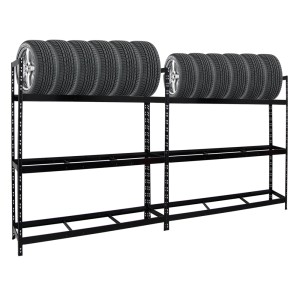 PROREGAL Mega Deal: 2 schwarze Reifenregale Tiger XL für bis zu 42 Reifen. Regale & Regalböden.