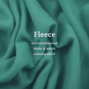 Türkis Fleecedecke (130x170 cm) mit Kedernaht, weich und wärmend.
