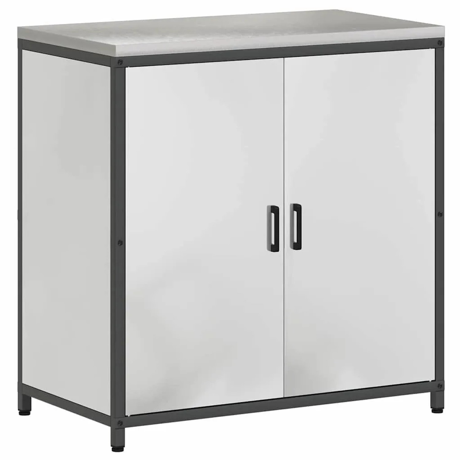 vidaXL Küchenaufbewahrung mit Regal Silber 60 x 50 x 92 cm Stahl 874987 günstig online kaufen