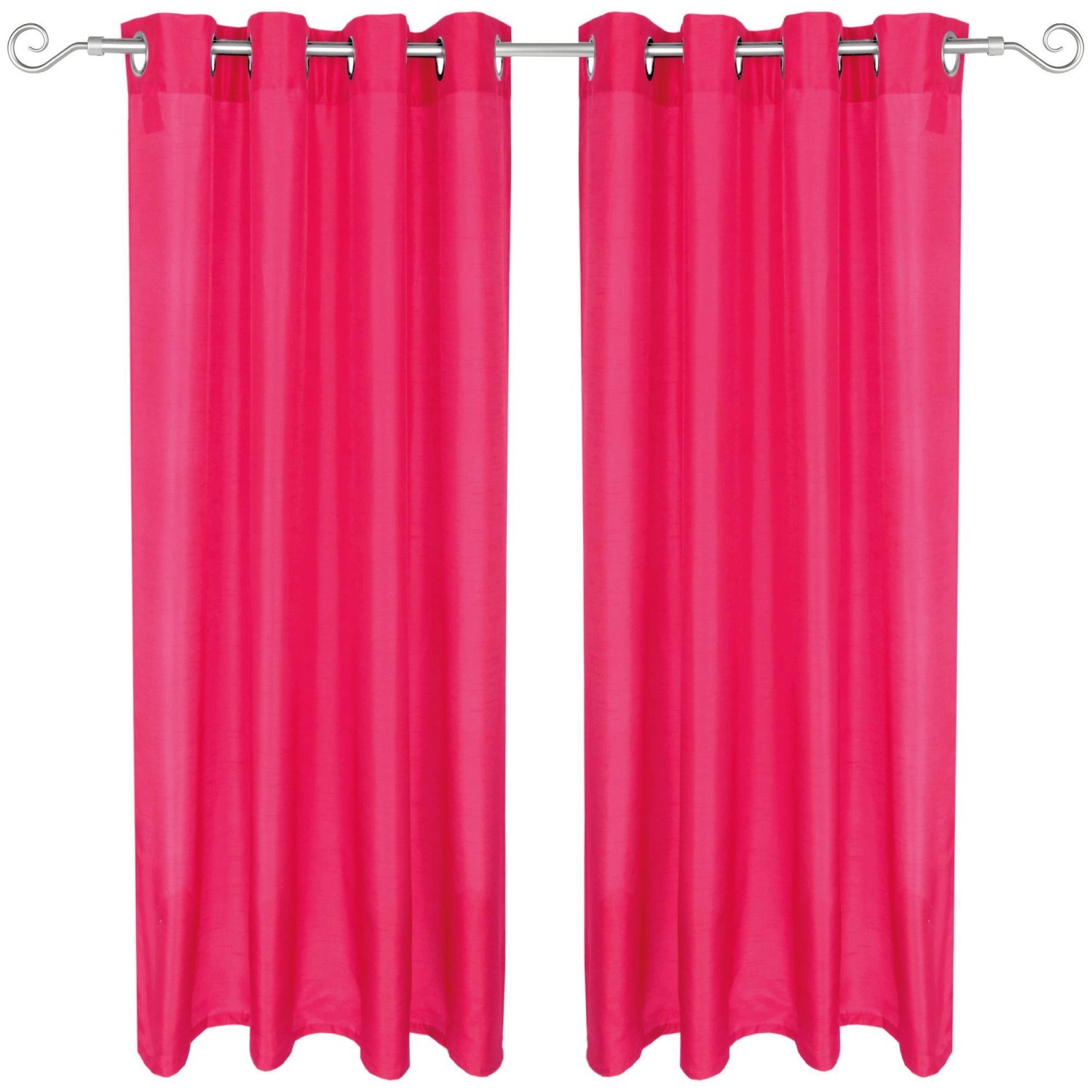 Arsvita 2er Pack Gardine Blickdicht Alessia mit Ösen 140 cm x 145 cm Pink günstig online kaufen