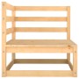 vidaXL Garten-Ecksofa aus Kiefernholz, unbehandelt, modulare Bauweise.