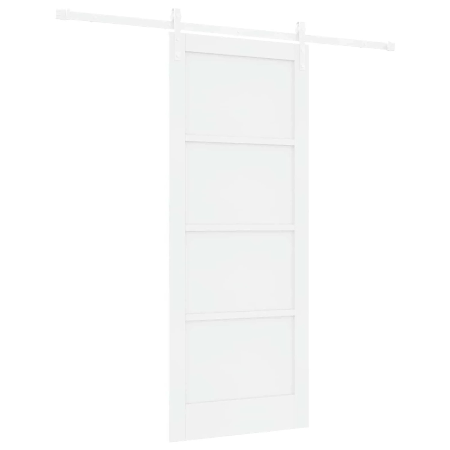 vidaXL Schiebetür Weiß 83 x 202 cm Massives Kiefernholz 3445425