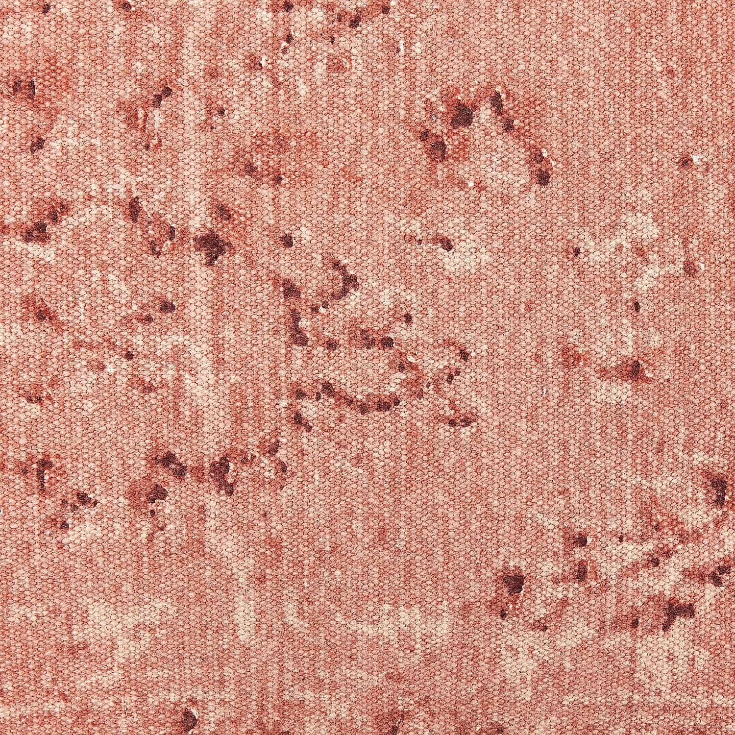 Hellrotes Beliani Bodenkissen SHASA mit abstraktem Baumwollmuster. Ideal für Kissen & Kissenbezüge.