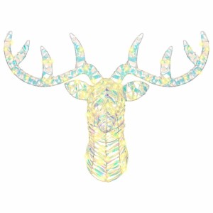 vidaXL Rentier Zieh Schlitten Warmweiß 60 cm PET 42019065