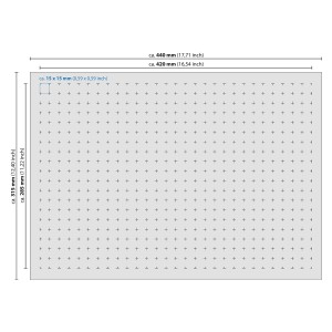HMF 1451-90 Rasterschaumstoff Würfelschaum 440 x 315 mm Koffereinlage Tabletop Höhe 90 mm