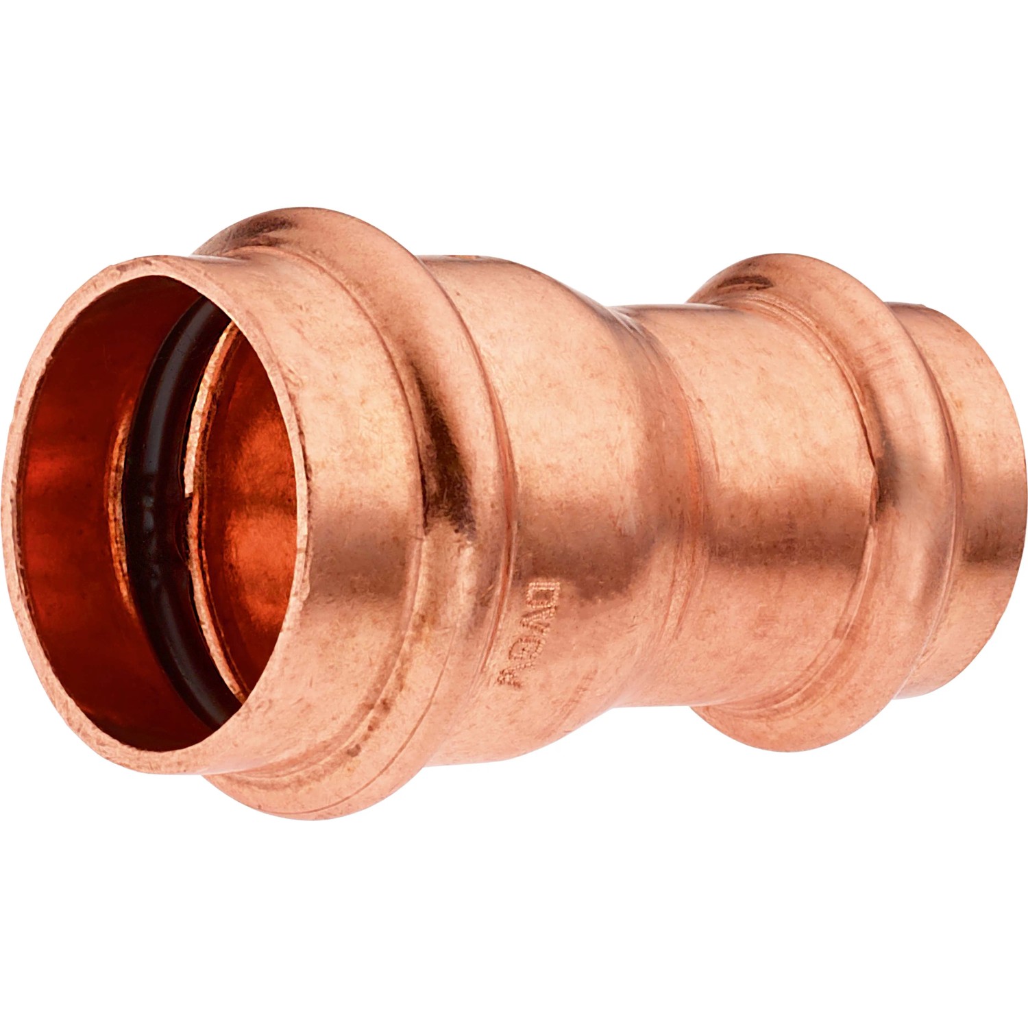 Press-Reduziermuffe aus Kupfer, 28 mm x 22 mm, für Heizung, Solar und Sanitär.
