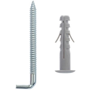 Fischer Spreizdübel 8/6 K mit Winkelhaken, 2 Stück, für leichte Befestigungen.