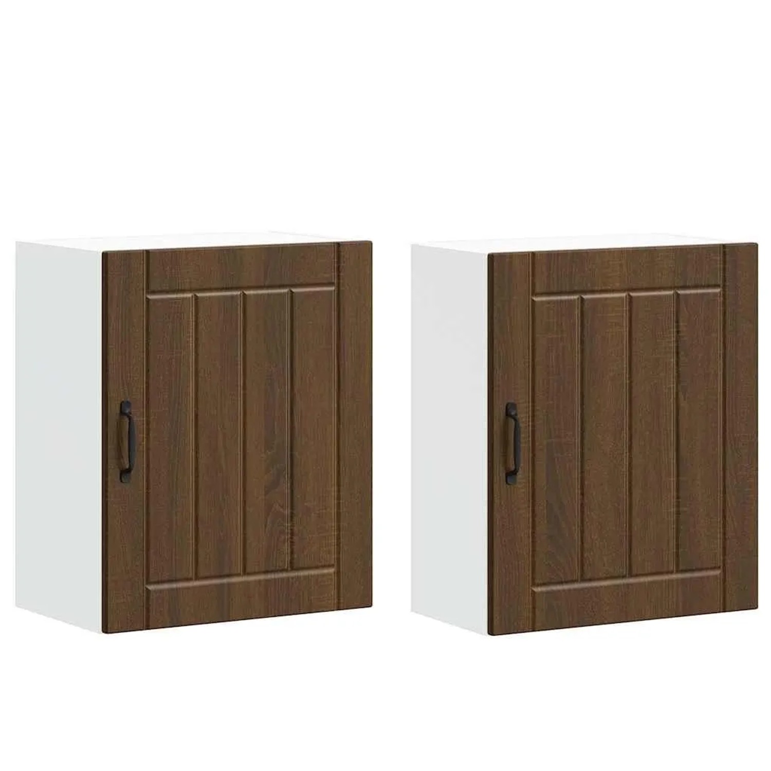 vidaXL Küchen-Hängeschränke 2 Stk Lucca Braun Eichen-Optik Holzwerkstoff 853812