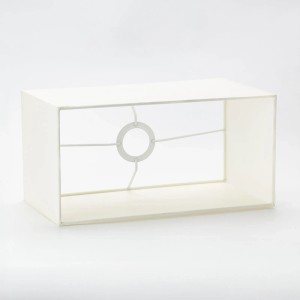 Rechteckiger Orion Lightstyle Lampenschirm, 32x16x18 cm, creme, aus Textil.