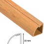 D-Line Kabelkanal 22x22 mm in Holzoptik, 2 m Länge. Viertelkreisprofil zur dezenten Kabelführung.