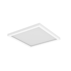 Quadratische, weiße Philips Hue Surimu LED-Panelleuchte mit Farbwechsel, 30x30 cm.