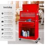 Tectake Werkzeugwagen  8 Kugelgelagerte Schubladen Mit Antirutschmatten Belastbarkeit 150 kg  69 x 33 x 110 cm Rot_2