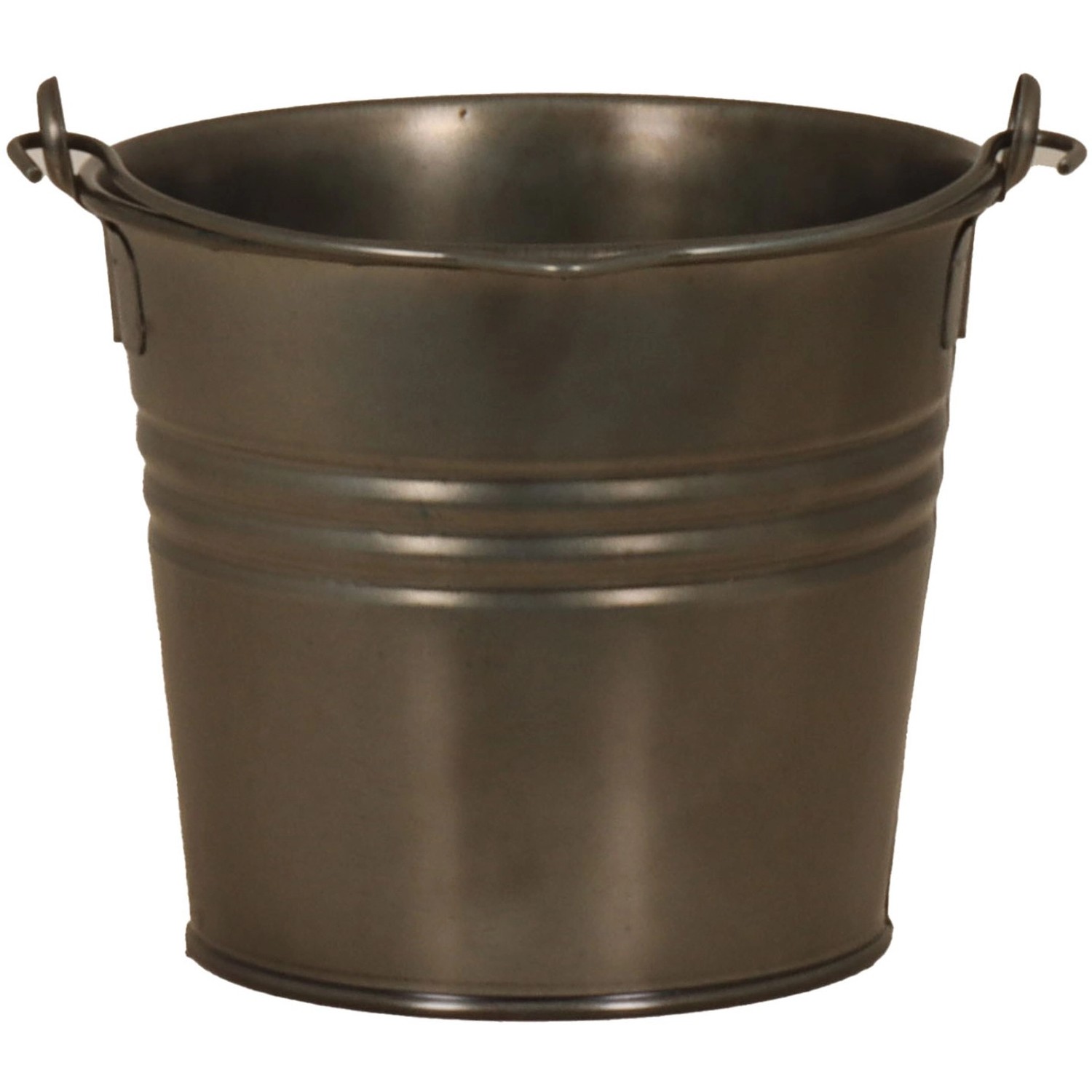 Zink-Eimer Blacklook mit Ösenhenkel 1,6 L  14 cm x 17 cm x 17cm
