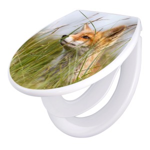 Banjado Familien WC-Sitz mit Fuchs Motiv. Klodeckel mit Absenkautomatik und integriertem Kindersitz.