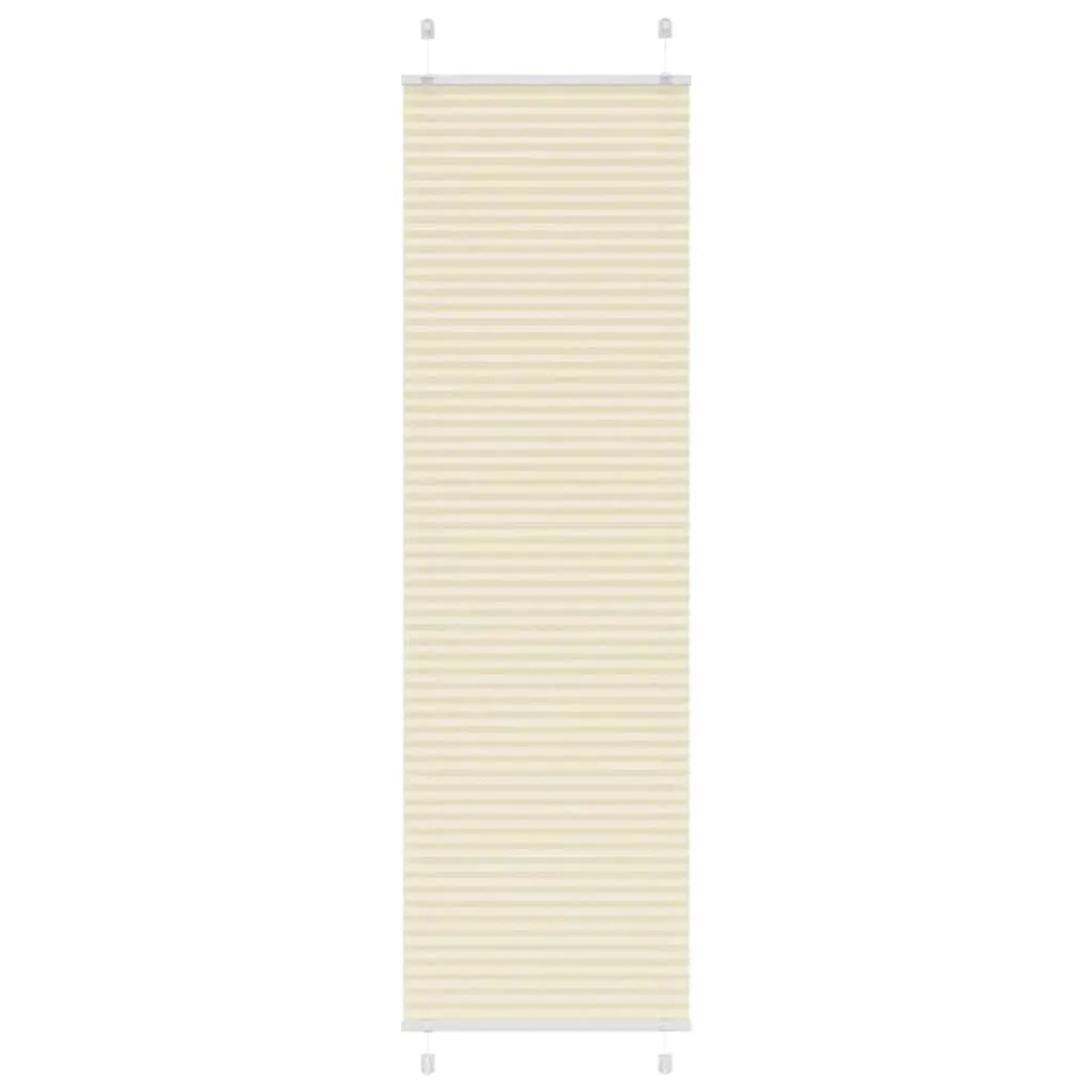 vidaXL Plissee Creme 55x200 cm Stoffbreite 54,4 cm Polyester 4015304 günstig online kaufen