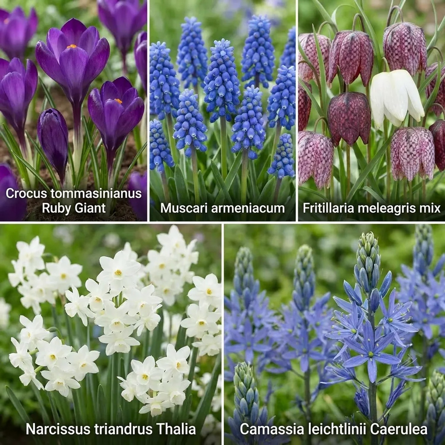 Vdvelde Aqua Bulbs Bee Mix: Krokus, Muscari, Fritillaria, Narzisse, Camassia. Bunte Blühpflanzen für den Teichrand.