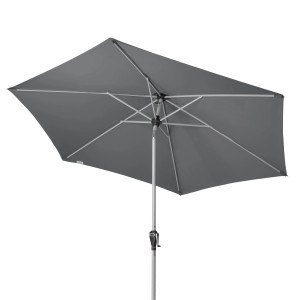 Doppler Marktschirm Active Auto Tilt, Ø 266 cm, anthrazit, mit Kurbel und Knickfunktion.