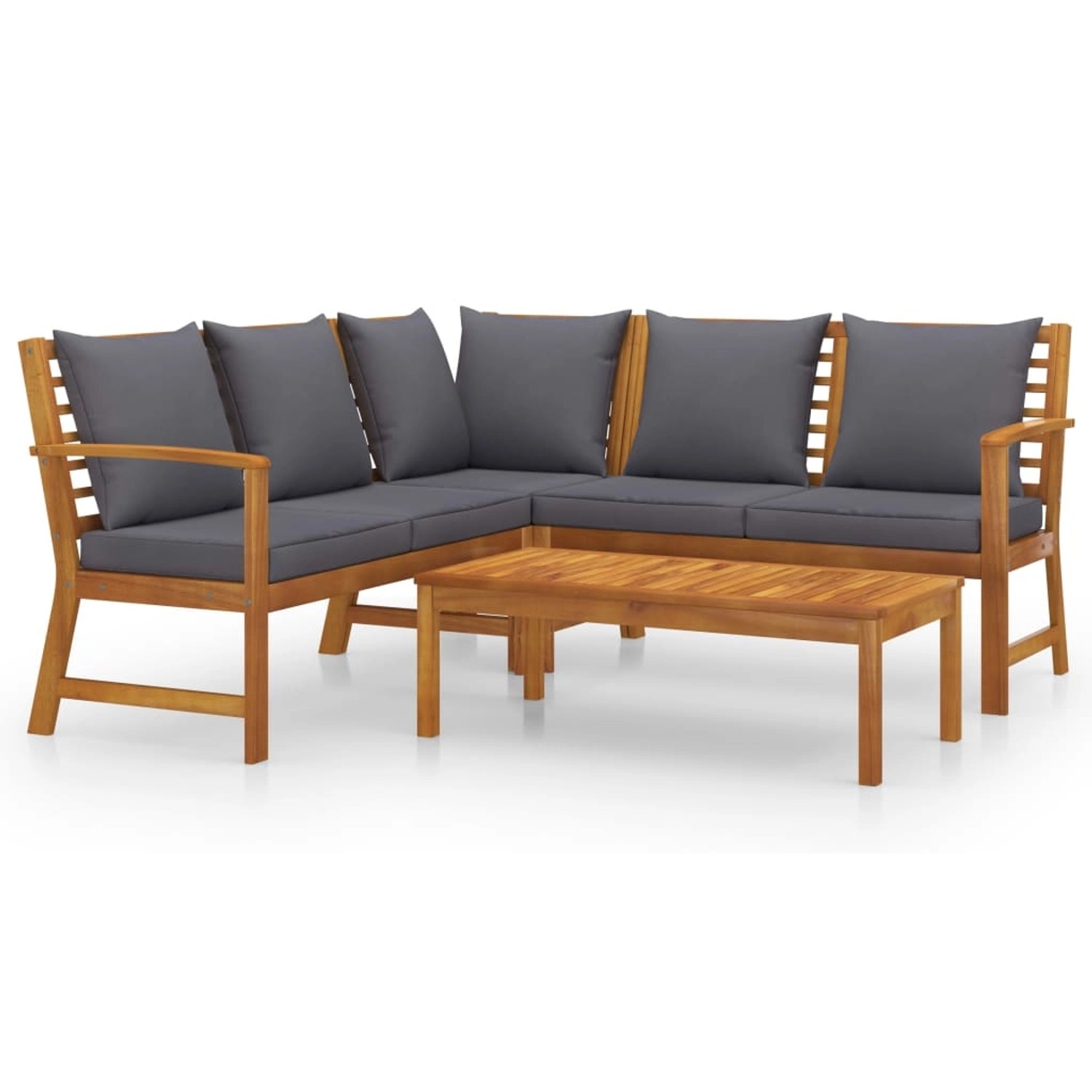vidaXL 4-Tlg Garten-Lounge-Set mit Auflagen Massivholz Akazie 3057776 günstig online kaufen