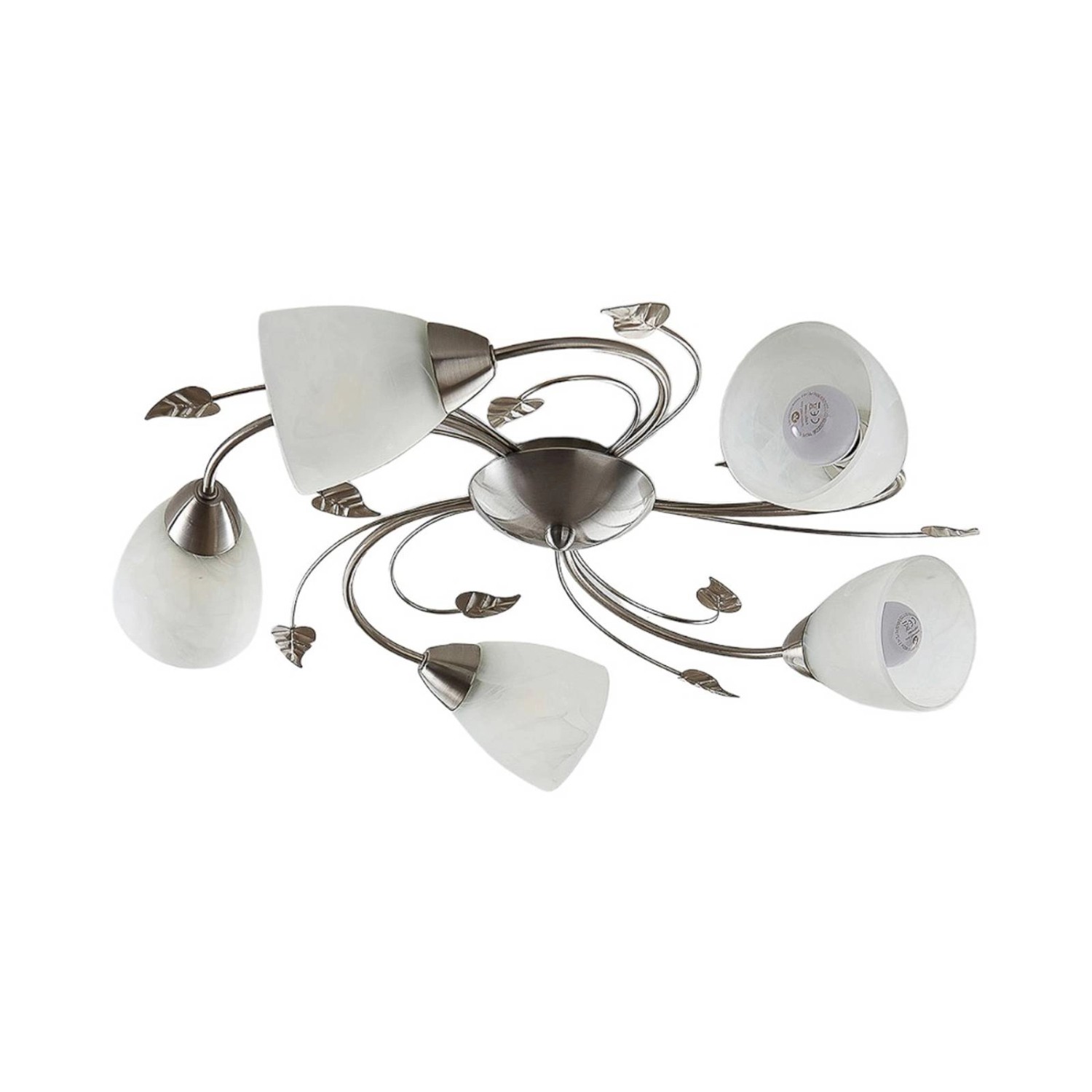 Lindby Deckenlampe Yannie 9624648 Retro Vintage Antik in Alu aus Metall 5-f günstig online kaufen