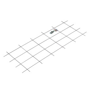 Braunes Metallspalier, 150x60 cm, zur Wandbegrünung als Rankhilfe mit Befestigung.