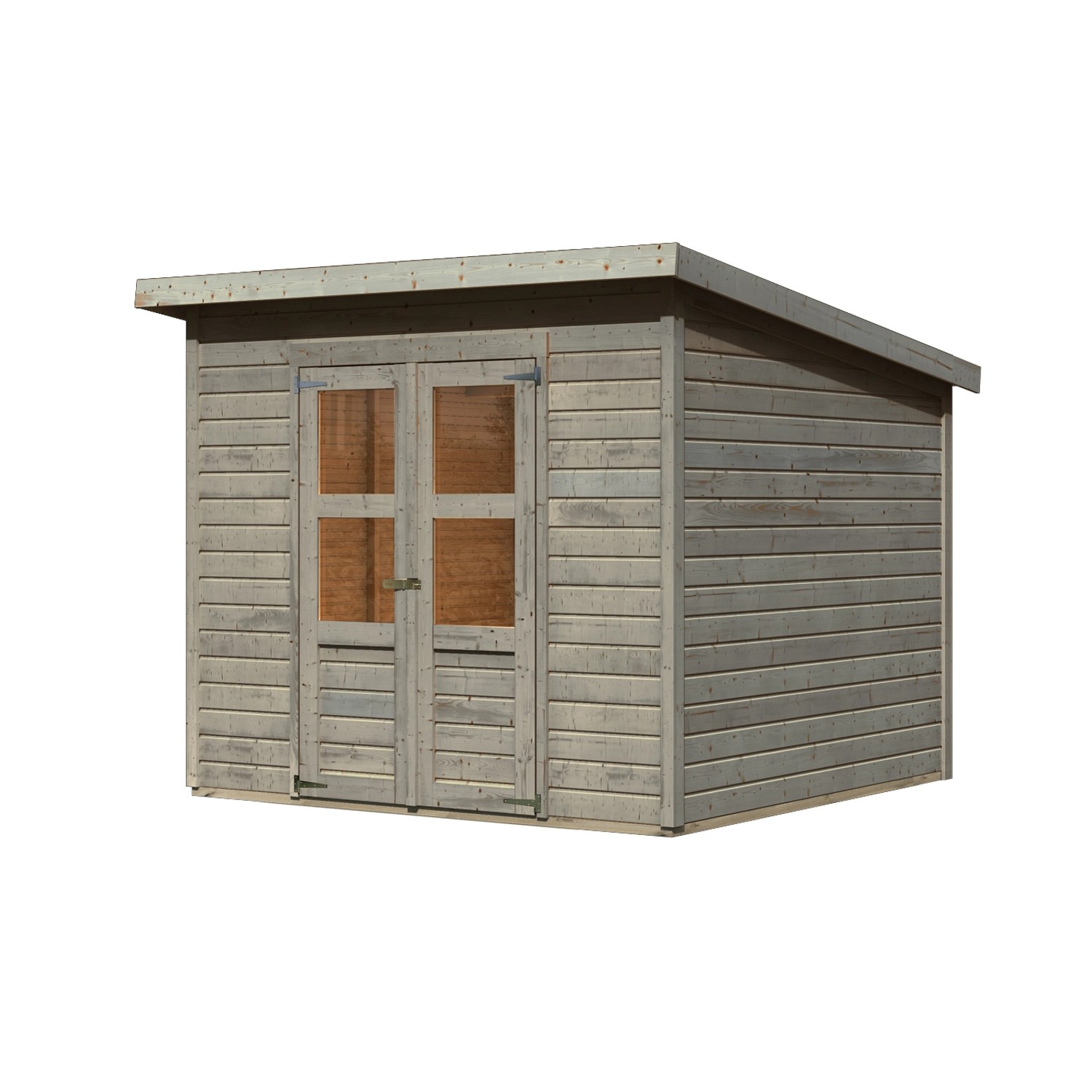 Karibu Gartenhaus Vellinge 6 Vorvergraut 219 x 238 x 240 cm günstig online kaufen