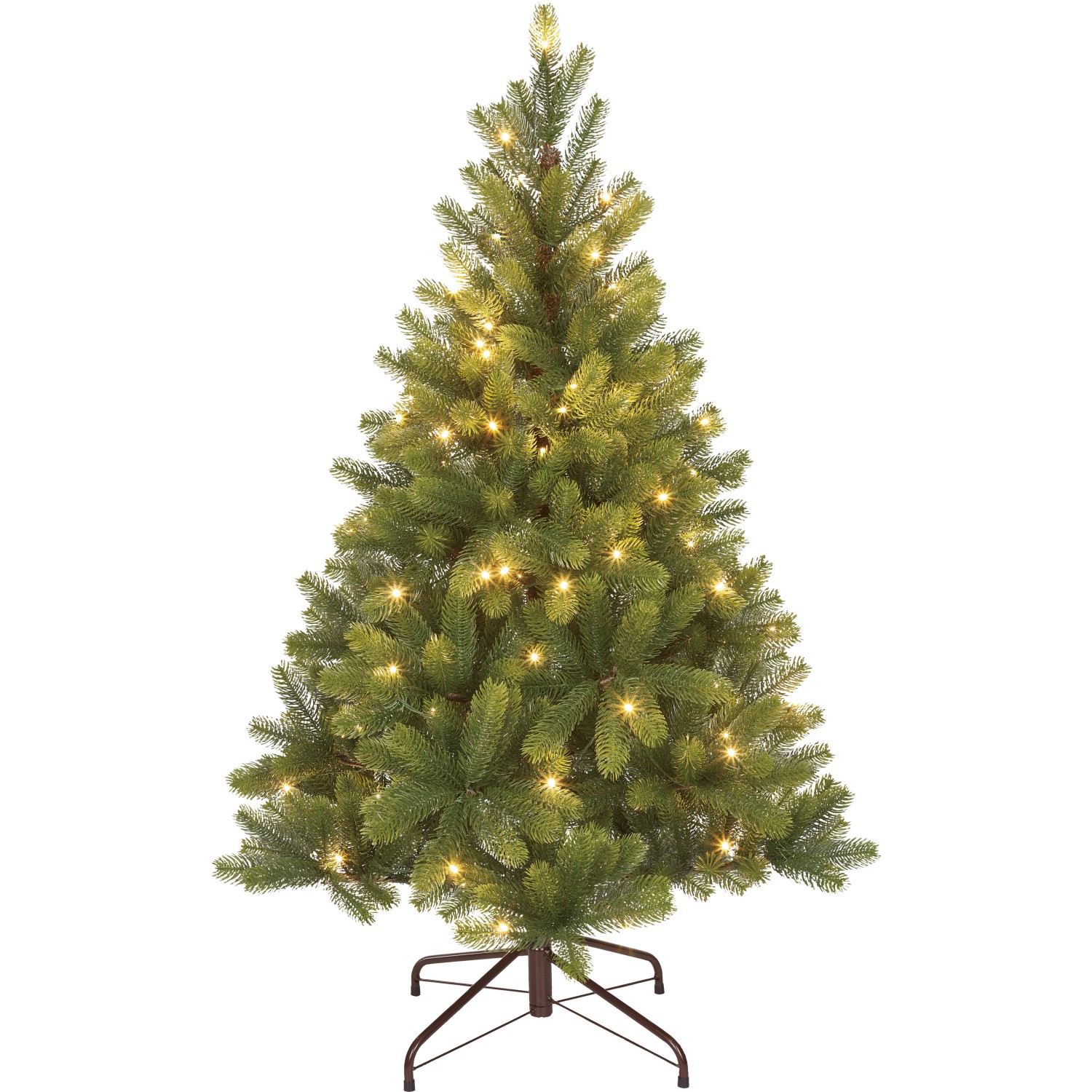 Kunsttanne Nagano mit LED-Beleuchtung Ø 78 cm x 120 cm Grün