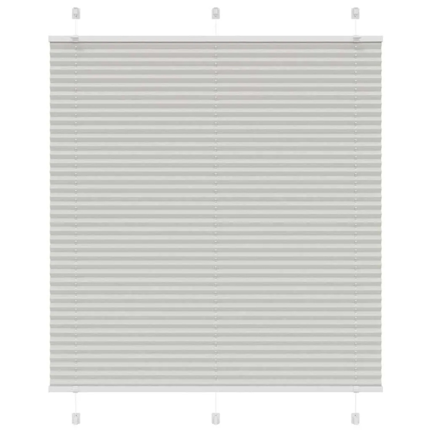 vidaXL Plissee Hellgrau 115x150 cm Stoffbreite 114,4 cm Polyester 4015350