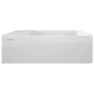 Weißer Domberg Waschtisch DB2000, 60,5x42,5 cm, mit Hahnloch und Überlauf.