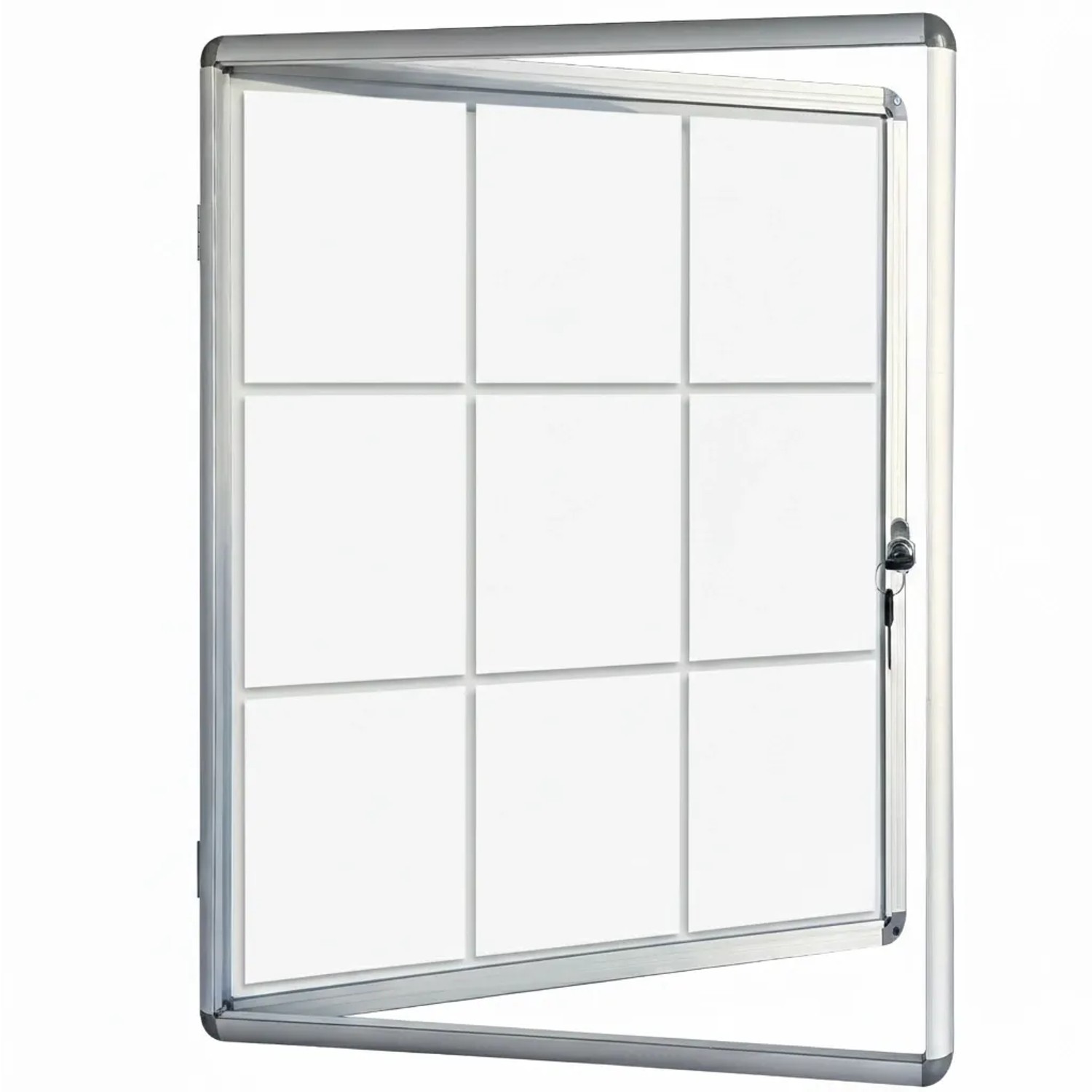 Floordirekt Schaukasten Premium Acrylglas Magnetisch Beschreibbar Alu-Rahmen 9 x A4