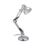 Relaxdays Schreibtischlampe Metall Silber Verstellbar 54 cm x 25 cm x 15 cm 1,4 kg
