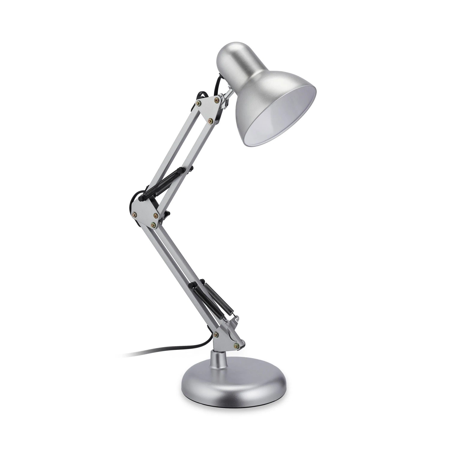 Relaxdays Schreibtischlampe Metall Silber Verstellbar 54 cm x 25 cm x 15 cm 1,4 kg