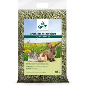 Speers Nagerfutter Möhrchenwiese, 750g Packung mit Heu und Karotten für Kaninchen, Meerschweinchen und Chinchilla.