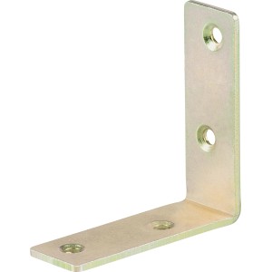 Gelb verzinkter Stuhlwinkel 50x50x15 mm für Holzkonstruktionen.